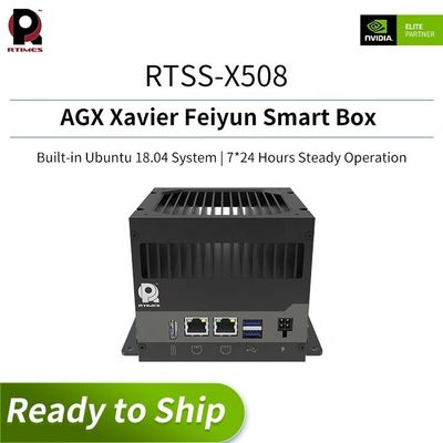 Jetson AGX Xavier Developer Kit en Feiyun Smart Box RTSS-X508 Stroominvoer 9V 20V DC