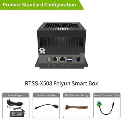 Jetson AGX Xavier Developer Kit en Feiyun Smart Box RTSS-X508 Stroominvoer 9V 20V DC